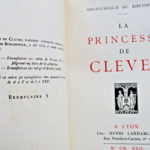 Princesse de Cleves HC Lardanchet 1922