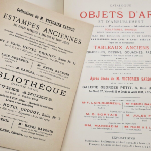 SARDOU Gaston Lenôtre et Georges Cain (préface) Collection Victorien Sardou 1909
