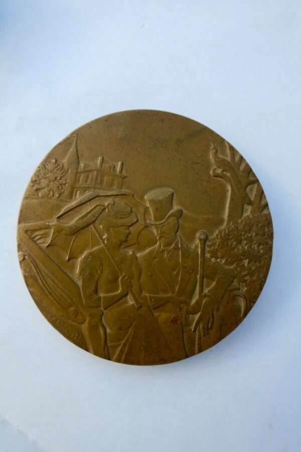 TOULET Paul Jean  Médaille bronze 67 mm. signée Mérelle – Image 3