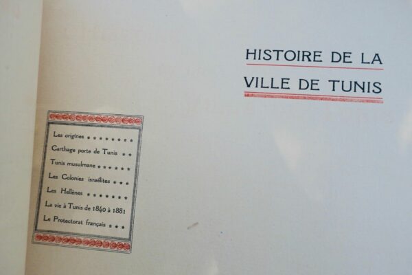 TUNISIE Histoire de la ville de Tunis 1924 – Image 8