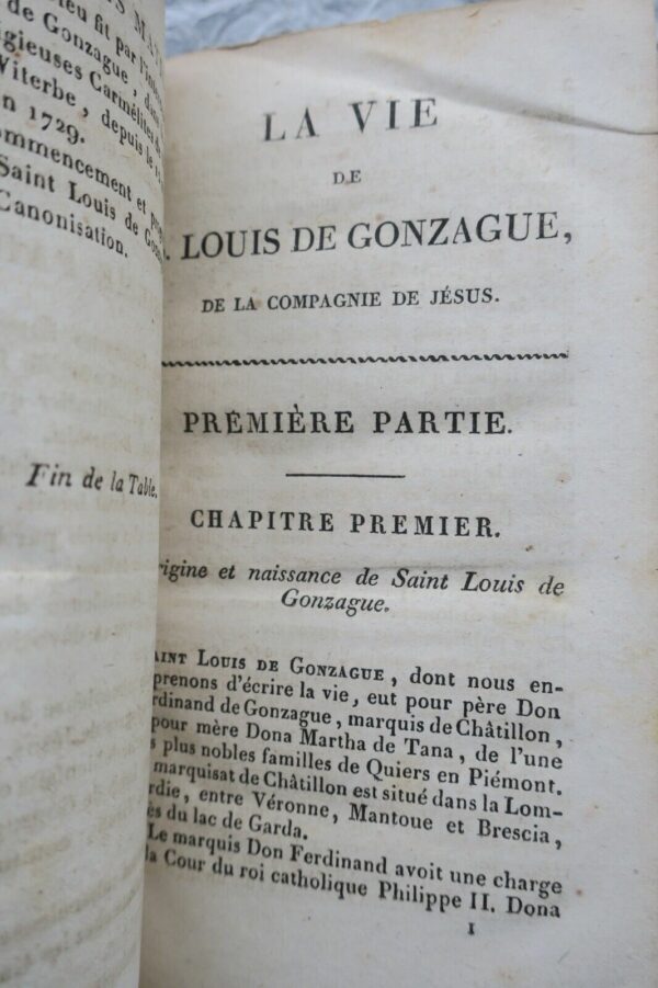 VIE DE SAINT LOUIS DE GONZAGUE , DE LA COMPAGNIE DE JESUS 1822 – Image 7