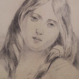femme époque romantique Dessin, 30 x 41 cm