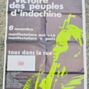 indo-chine 86x58 cm., tous dans la rue COMMUNISME...