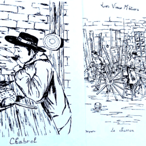 serigraphie 5 planches sur papier fort LES VIEUX METIERS