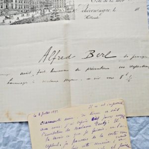 ALFRED BERL 4 billets autographes manuscrites
