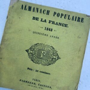 Almanach Populaire de la France 1848