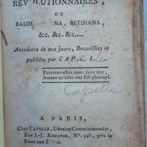 Aneries révolutionnaires ou Balourdisiana