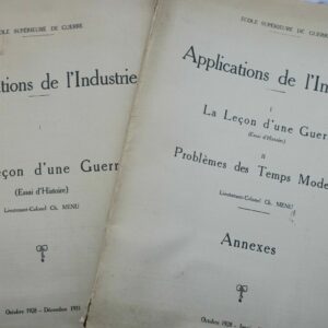 Application de L'industrie I. Leçon D'une Guerre 1931