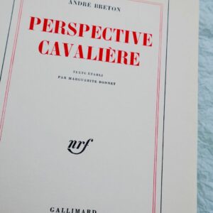 BRETON (André) Perspective cavalière VELIN