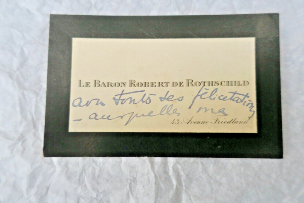 Baron Robert de Rothschild carte de visite