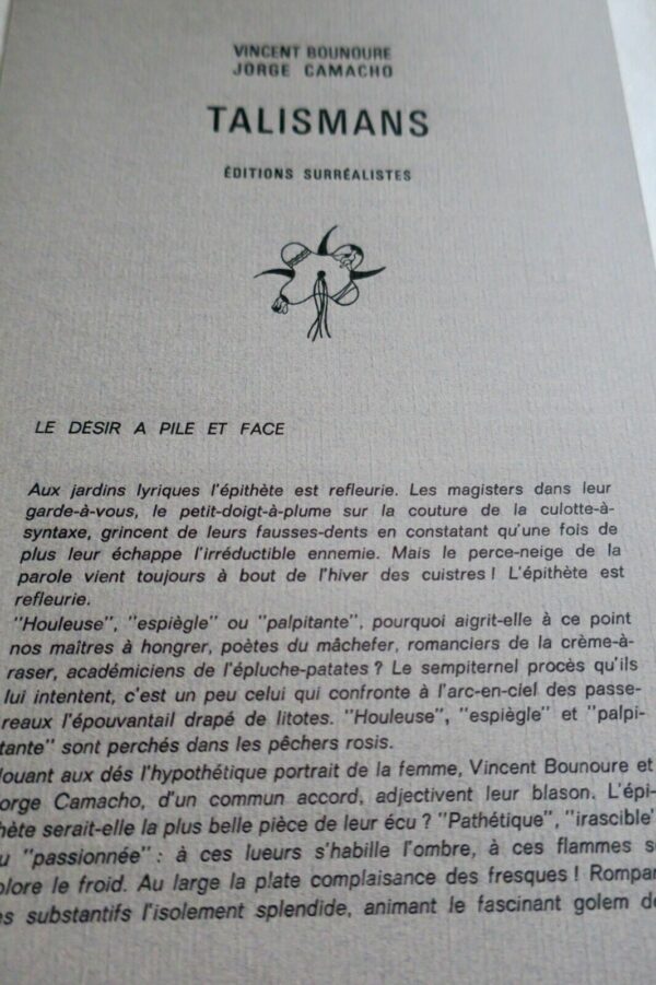 CAMACHO Jorge BOUNOURE Vincent Talismans Éditions surréalistes JAPON – Image 14