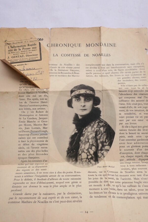 COMTESSE DE NOAILLES Les Forces éternelles + dédicace... – Image 7