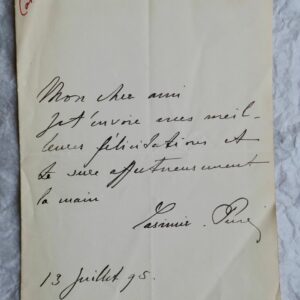 Casimir-Périer lettre autographe manuscrite & signée