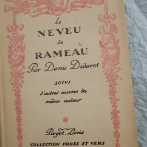 DIDEROT LE NEVEU DE RAMEAU