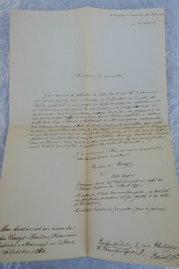 DU PLESSYS Etudes lyriques...premier livre pastoral + lettre au ministre – Image 7