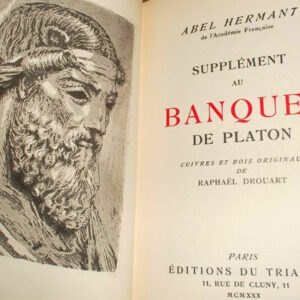 HERMANT (Abel)  Supplément au Banquet de Platon  cuivre et bois de Drouart
