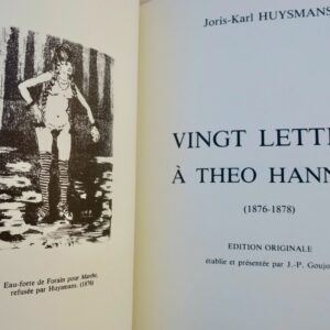 HUYSMANS Joris-Karl Vingt lettres à Théo Hannon (1876-1878)