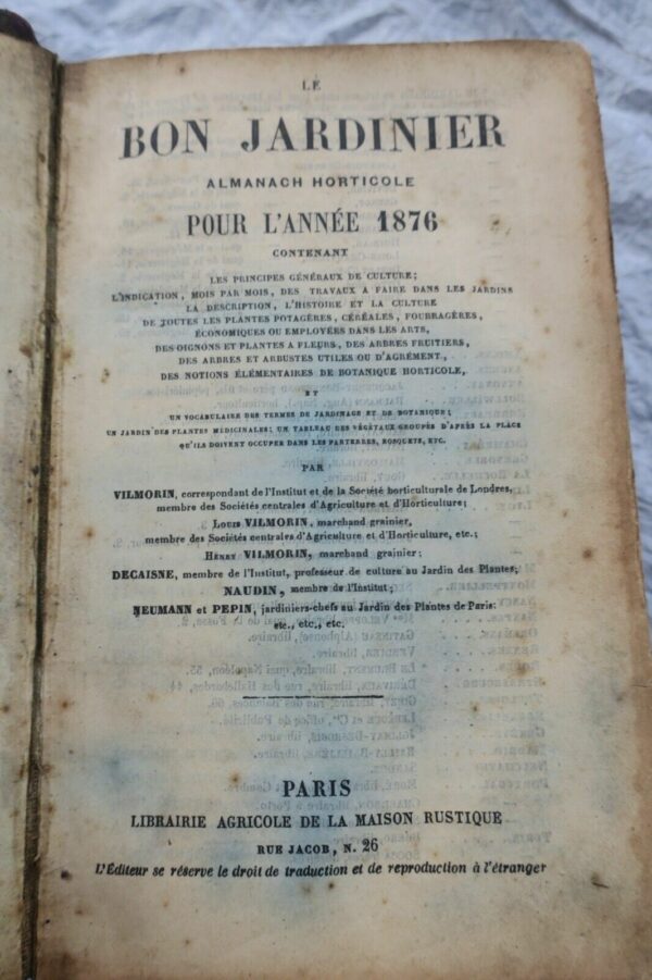 JARDIN  le bon jardinier 1876 – Image 4