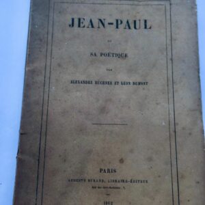 Jean-Paul et sa poétique 1862