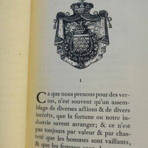 LA ROCHEFOUCAULD Réflexions ou sentences et maximes morales 1920