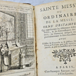 MESSE Sainte messe ou ordinaire de la messe 1722