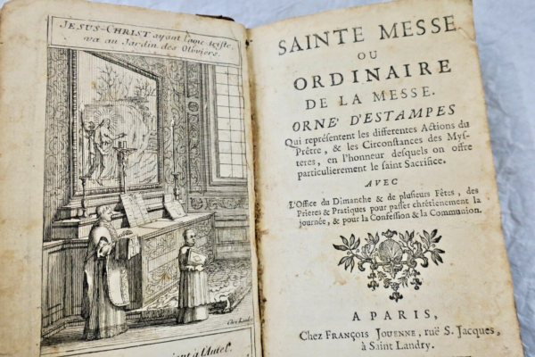 MESSE Sainte messe ou ordinaire de la messe 1722