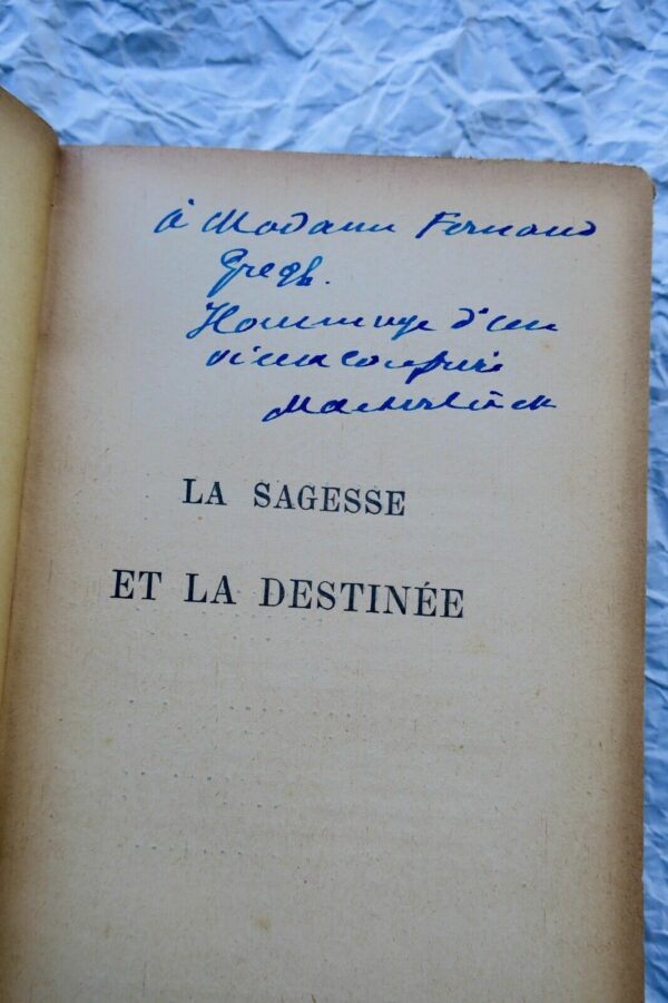 Maeterlinck  La sagesse et la destinée + dédécace – Image 3