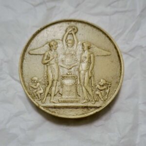 Médaille en plâtre  Andrieu 40 mm.
