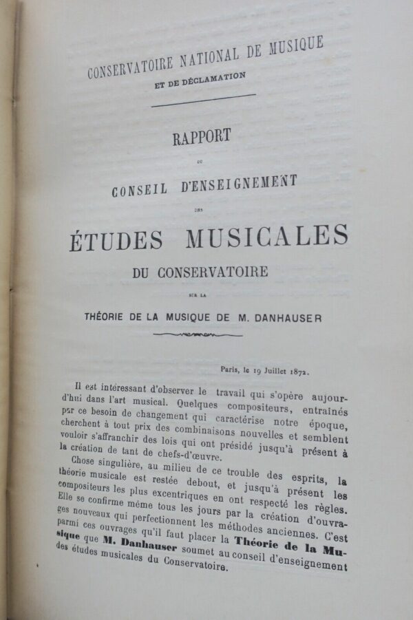 Musique DANHAUSER A. THEORIE DE LA MUSIQUE   1889 – Image 11