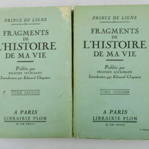 PRINCE DE LIGNE Fragments de l'Histoire de ma Vie 1928