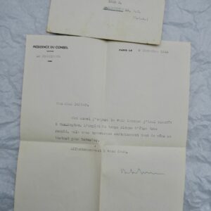 Pierre Mendès France 6 lettres  signées
