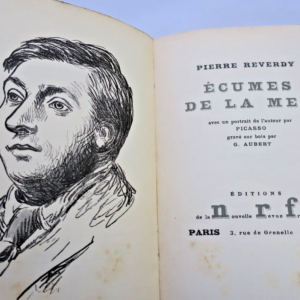 REVERDY (Pierre) Écumes de la mer  1925