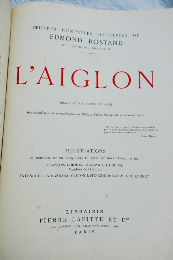 ROSTAND Edmond L'Aiglon Lafitte – Image 7