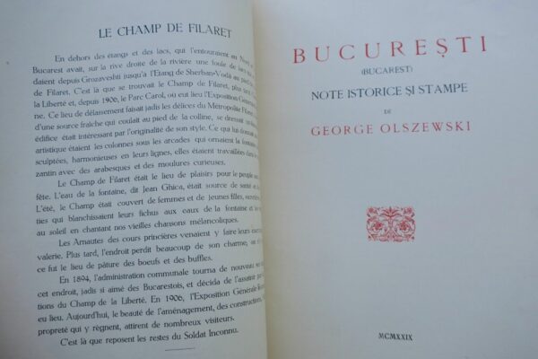 Roumanie Bucarest notes historiques 1929 – Image 9