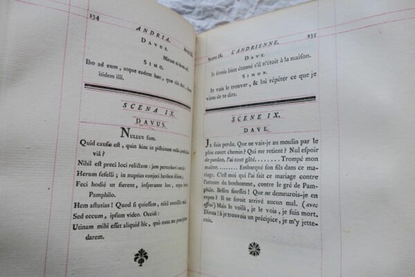 TERENCE Les Comédies de Térence 1771 reliure maroquin – Image 5
