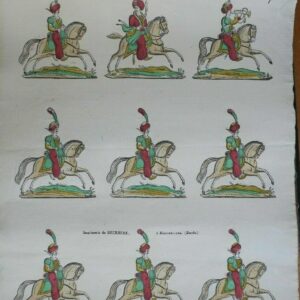 TURQUIE Cavalerie Turque 33 x 42,5 cm