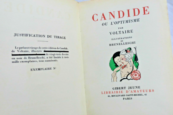 Voltaire Candide ou l'Optimisme Brunelleschi 1937 – Image 4