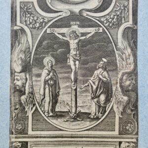 gravure pieuse 17 ème Crucifixion