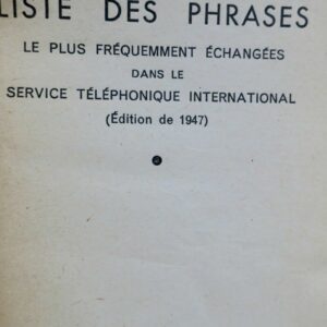 téléphone Comite Consultatif International Téléphonique