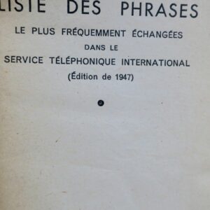téléphone Comite Consultatif International Téléphonique