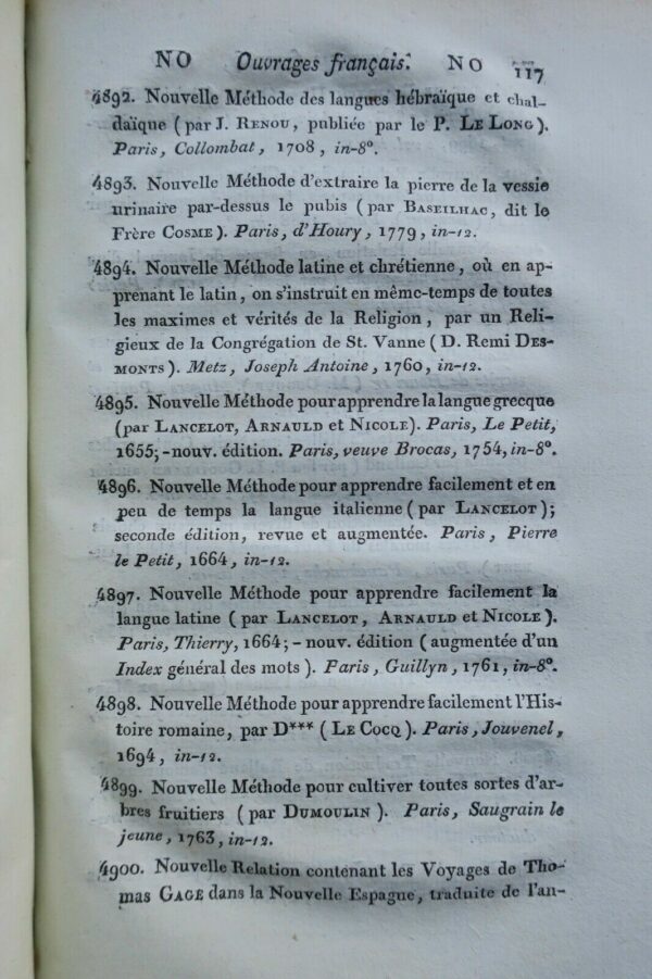 Barbier DICTIONNAIRE DES OUVRAGES ANONYMES ET PSEUDonymes 1806 EO – Image 11