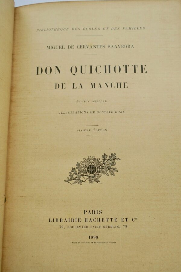 CERVANTÈS HISTOIRE DE L'ADMIRABLE DON QUICHOTTE  illustré par G. Doré 1898 – Image 10