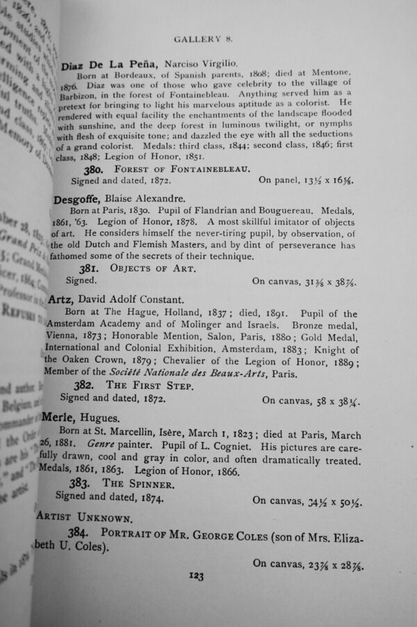 Catalogue of the Paintings in the Metropolitan Museum of Art 1899 New York – Image 4