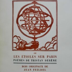 DEREME  Le Zodiaque ou les étoiles sur Paris. Poèmes bois de Feidel