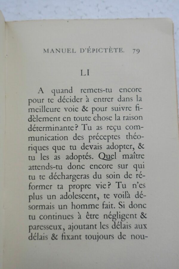 EPICTETE Manuel d'Epictète. Suivi de l'Entretien de Pascal – Image 3