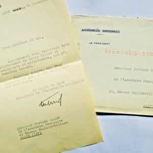 Edouard Herriot lettre tapuscrite signée