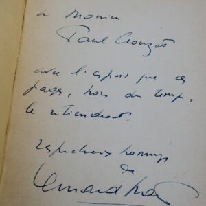 GRASSET (Bernard) Les Chemins de l'écriture + envoi