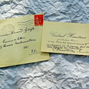 Gabriel Hanotaux lettre autographe