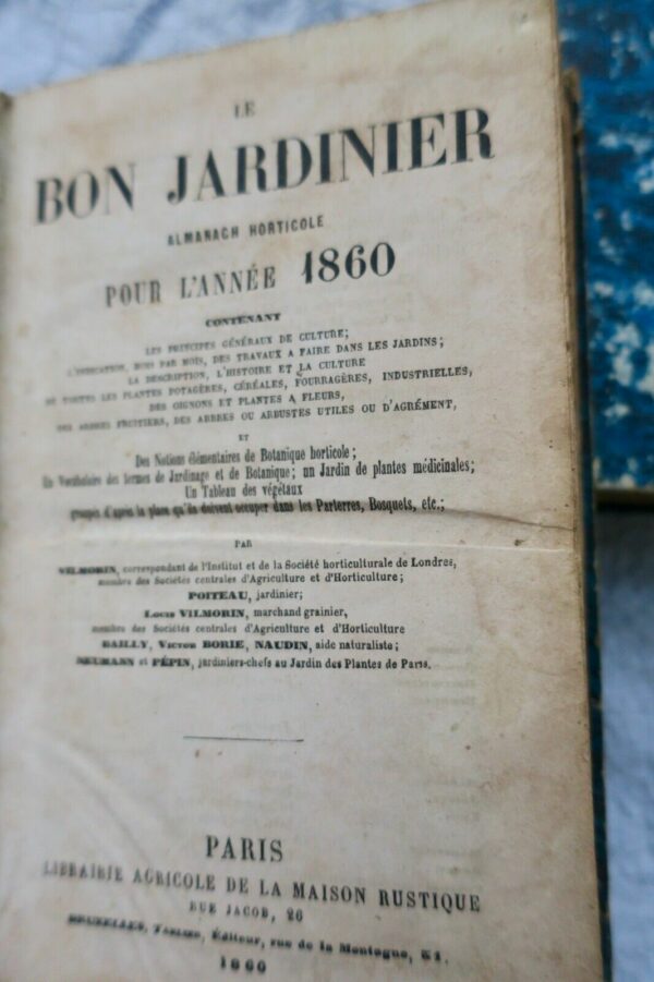 JARDIN bon jardinier. Almanach agricole pour l'année 1860 – Image 3