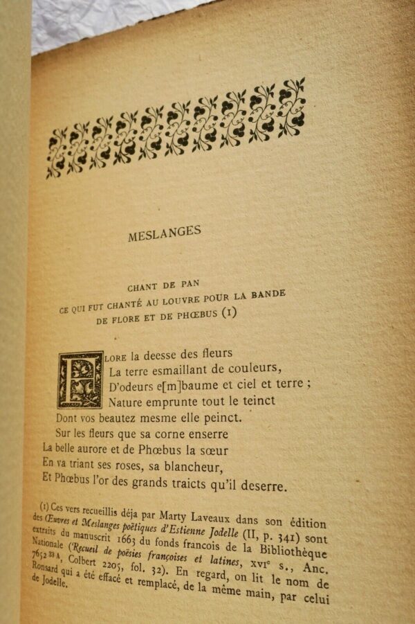 JODELLE, Estienne LES AMOURS ET AUTRES POESIES + dédicace – Image 4